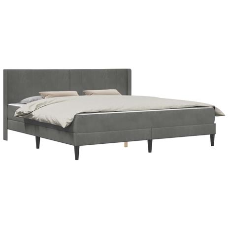 vidaXL Sängyn runko Tumma harmaa 6FT Super King Size Sametti