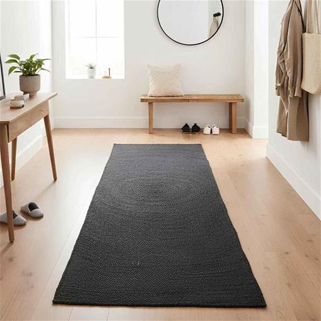 vidaXL Matto Tumma harmaa 60 x 200 cm Juutti
