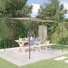 vidaXL Katos beige 3x3 m 180 g/m² kangas ja teräs