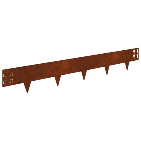 vidaXL Nurmireunus 50 pcs 100 x 15 cm Teräs Ruosteinen