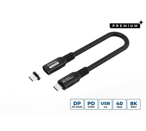 Microconnect MC-LS-USB4CC0.15 USB cable USB4 Gen 3x2 0.15 m USB C 240 W Black