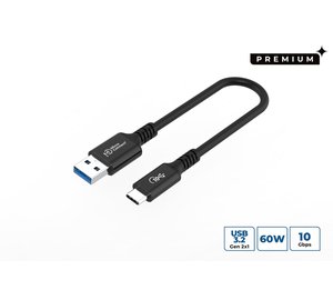 Microconnect USB3.2AC015 USB cable USB 3.2 Gen 2 (3.1 Gen 2) 0.15 m USB C USB A 60 W Black