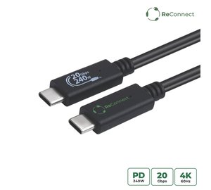 Microconnect ECO-USB3.2CC1 USB cable USB 3.2 Gen 2x2 1 m USB C Black