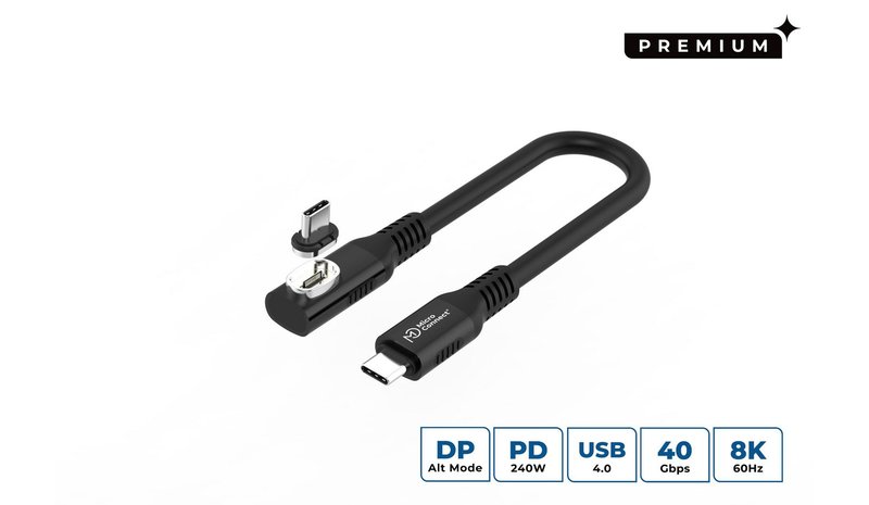 Microconnect MC-LS-USB4CC0.15-A USB cable USB4 Gen 3x2 0.15 m USB C 240 W Black – kuva 1/4