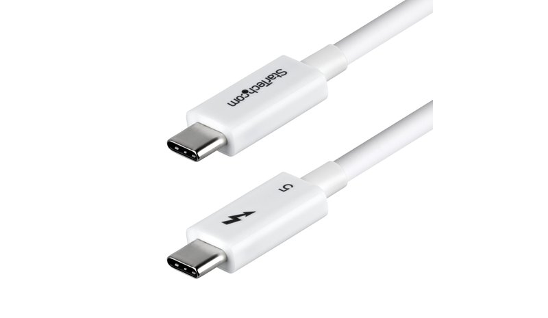 StarTech.com 1.5ft (50cm) Thunderbolt 5 Cable, 80Gbps/Up to 120Gbps, 240W PD, 8K 60Hz, Certified Thunderbolt Cable, Compatible w/Thunderbolt 4/USB4/USB-C - White