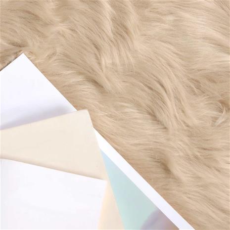 vidaXL Tekonahkasheepskinmatto Beige 50 x 80 cm Polyesteri