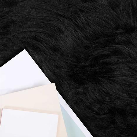 vidaXL Tekonahkasheepskinmatto Musta 50 x 80 cm Polyesteri
