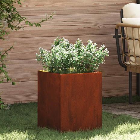 vidaXL Puutarha ruukku Ruosteinen 50 x 32 x 40 cm Corten-teräs