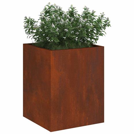vidaXL Puutarha ruukku Ruosteinen 50 x 32 x 40 cm Corten-teräs