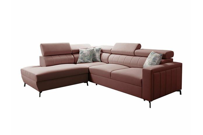 Galbally 3-sits Hörnbäddsoffa Pink -