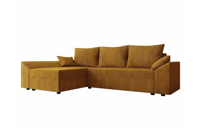 Midfeld 3-sits Hörnbäddsoffa Dark yellow -