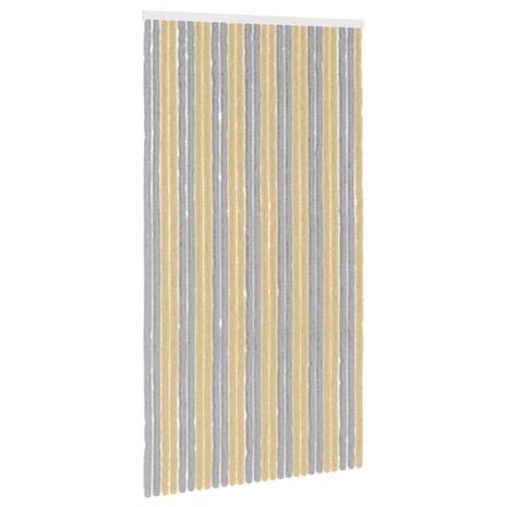 vidaXL Hyönteiskangas Chenille Harmaa ja beige 118 x 220 cm 100% PP
