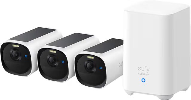 Anker EufyCam 3x E40 + HomeBase 2 16GB | Human detection