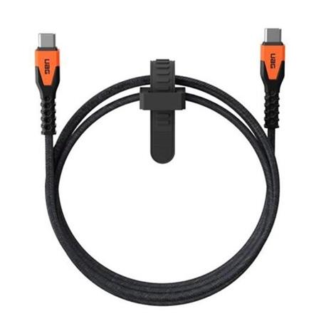 UAG Rugged Charging Cable USB-C to USB-C 5ft- Black/Orange