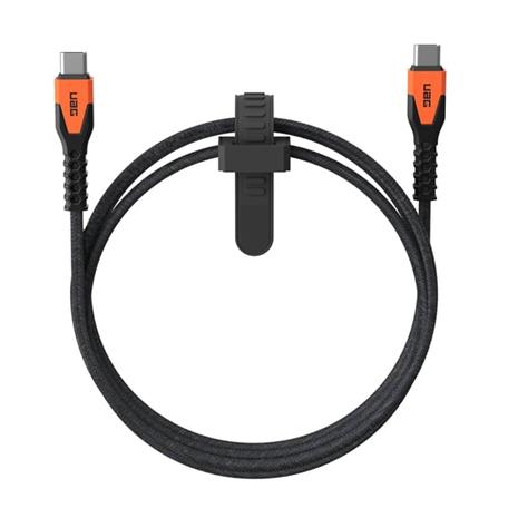 UAG Rugged Charging Cable USB-C to USB-C 5ft- Black/Orange