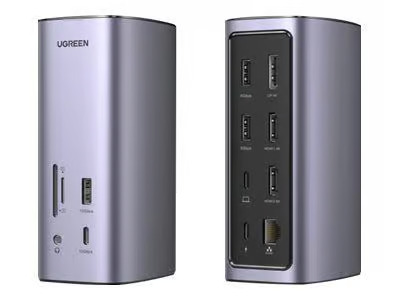 Monipuolinen USB-hubi, harmaa