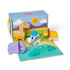 Melissa & Doug Blockables Safari Snap And Play, Mix And Match Connectable Wooden Building Blocks Play Set Toy for Preschool Boys And Girls (34 Pcs) - FSC Certified