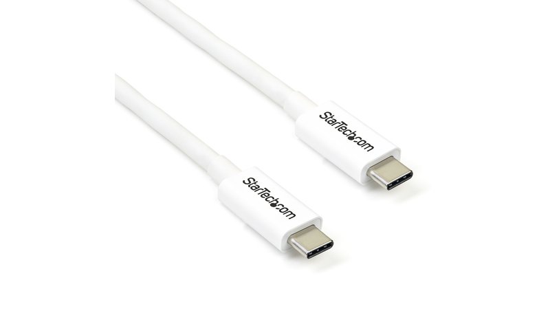 StarTech.com Thunderbolt 3 Cable - 20Gbps - 2m - White - Thunderbolt, USB, and DisplayPort Compatible