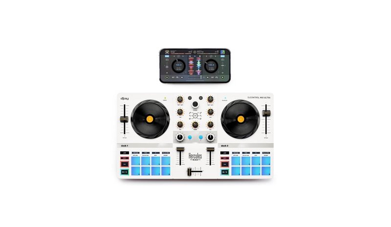 Hercules MIX ULTRA Digital Vinyl System (DVS) scratcher White