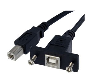 StarTech.com 1 ft Panel Mount USB Cable B to B - F/M
