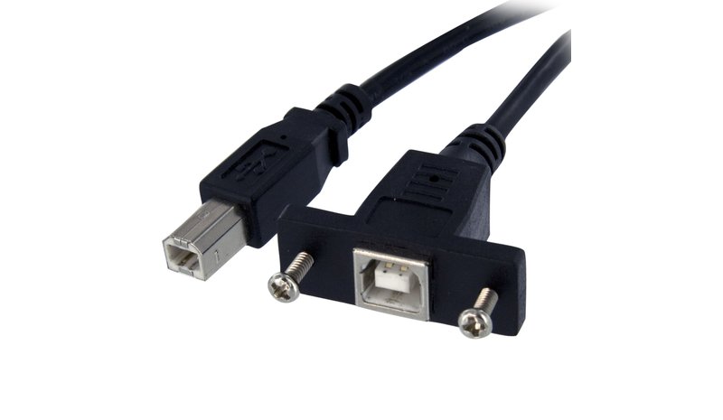 StarTech.com 1 ft Panel Mount USB Cable B to B - F/M
