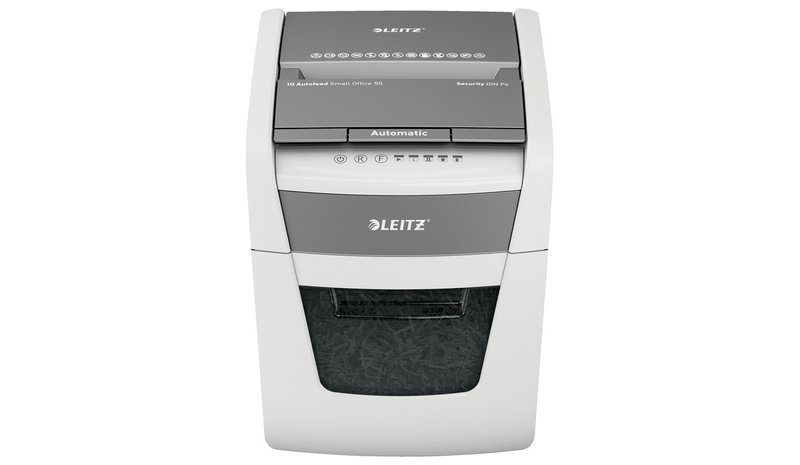 Leitz IQ Autofeed Small Office 50X Automatic Paper Shredder P4