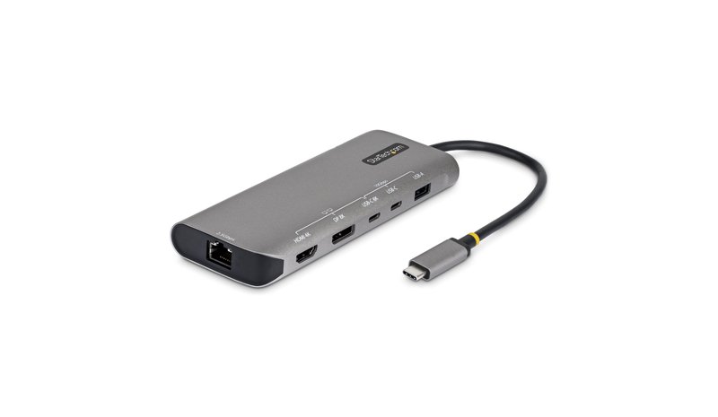 StarTech.com USB4 Multiport Adapter, Driverless Dual-4K for macOS and Windows, 140W Power Delivery Charging, 3-Port 10Gbps Hub, 2.5GbE, Mini Dock