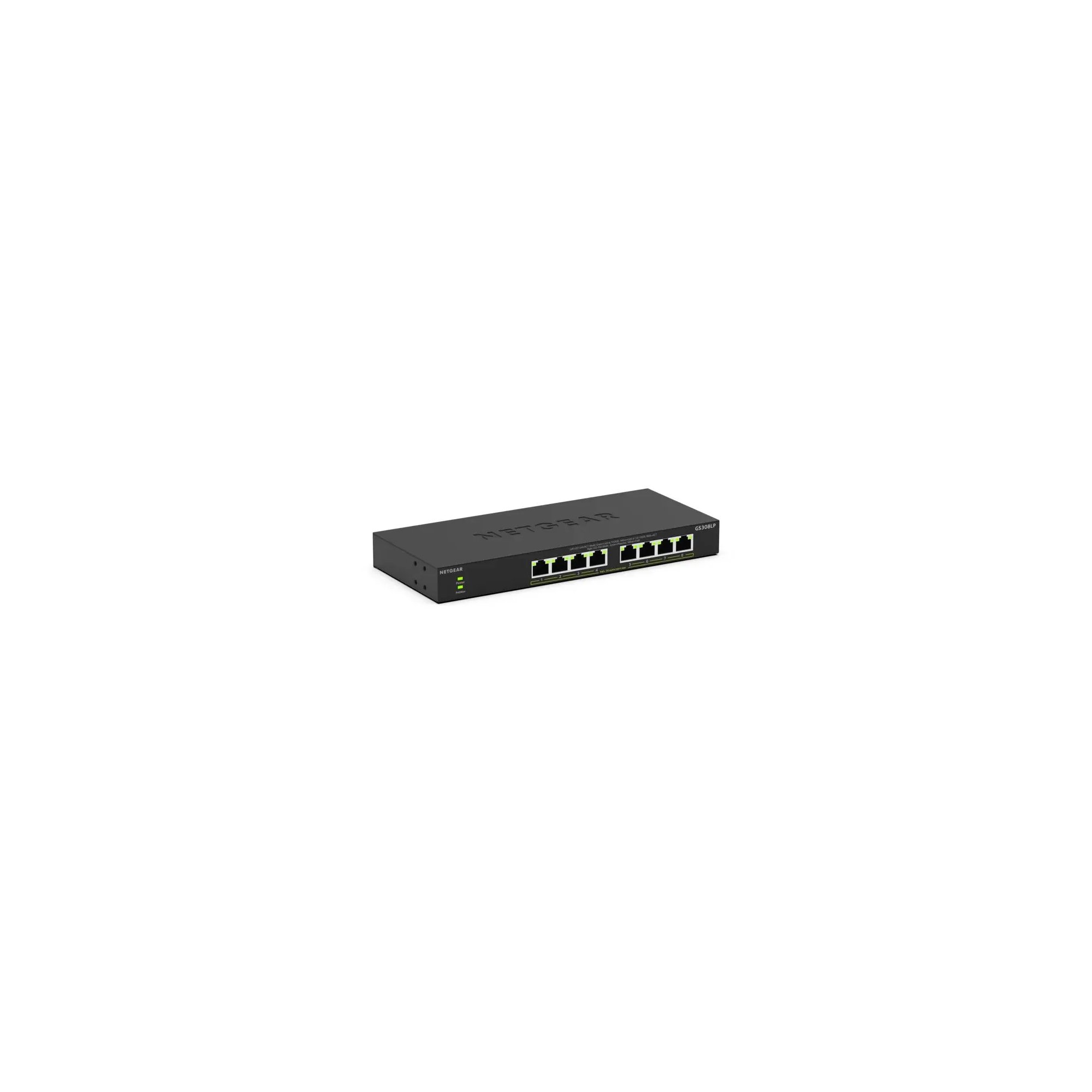 NETGEAR GS308LP - Hallitsematon 8-porttinen Gigabit PoE+ -kytkin, Musta