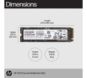HP 1TB PCIe4x4 NVMe M.2 SSD