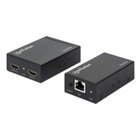 Manhattan HDMI 1080p over Ethernet Extender Kit, Up to 50m with Single Cat6 Cable, Tx & Rx Modules, IR Support, Three Year Warranty