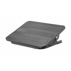 Manhattan Foot Rest, Under-Desk Comfort and Productivity Enhancer, Tilts 300 x 380mm, Rubberised Surface, Black, Lifetime Warranty