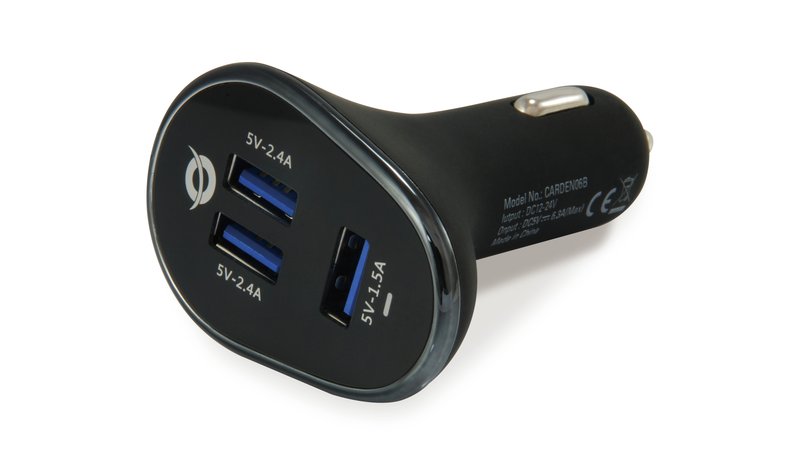 Conceptronic CARDEN06B mobile device charger Universal Black Cigar lighter Auto