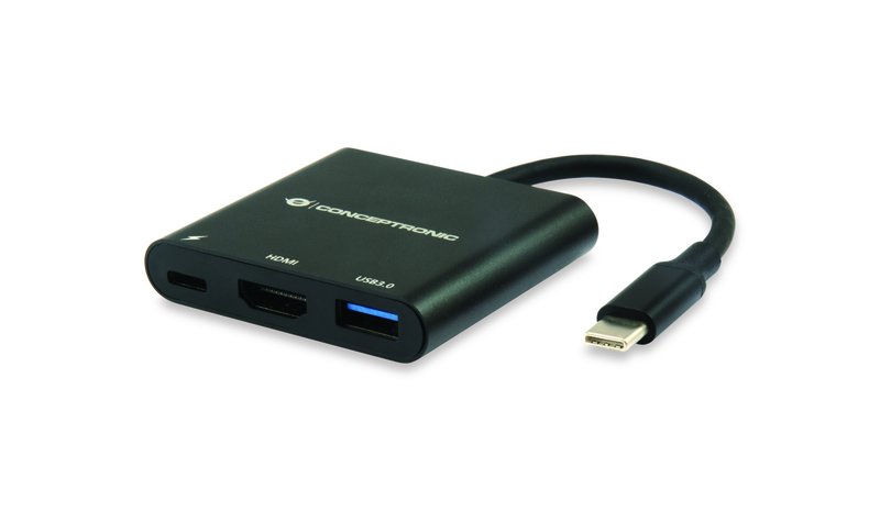 Conceptronic DONN01B laptop dock/port replicator USB 3.2 Gen 1 (3.1 Gen 1) Type-C Black