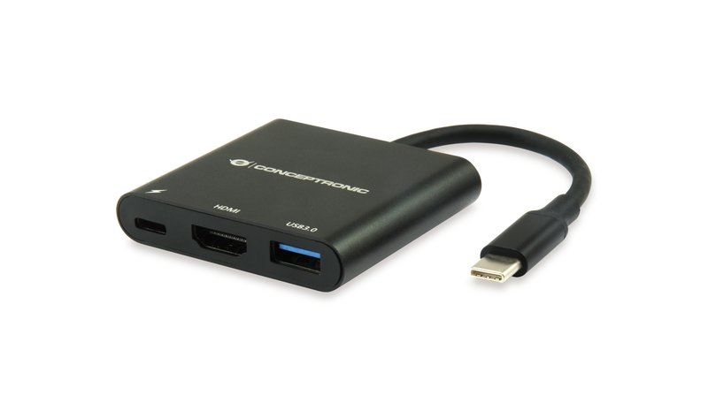 Conceptronic DONN01B laptop dock/port replicator USB 3.2 Gen 1 (3.1 Gen 1) Type-C Black