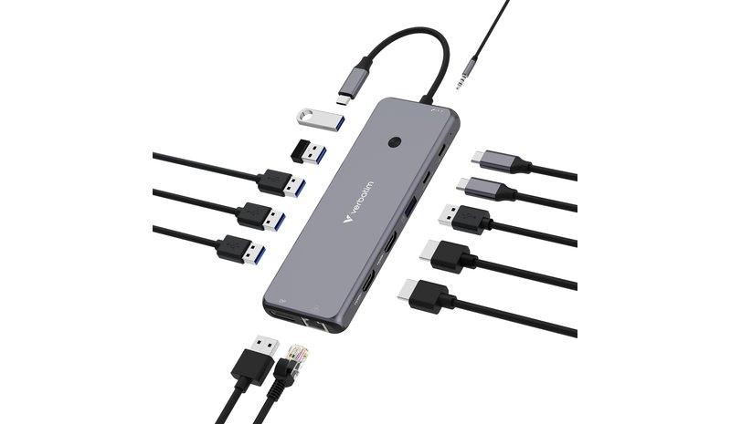 Verbatim CMH-13 USB Type-C 10000 Mbit/s Silver