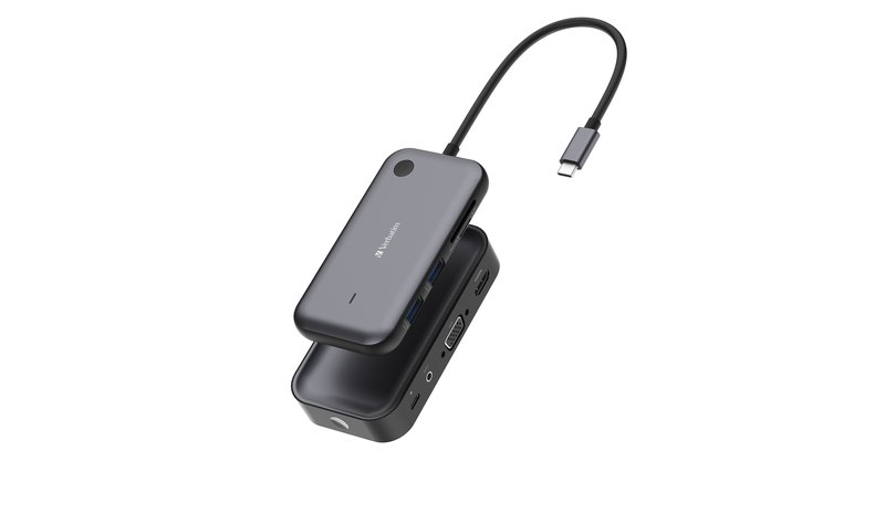 Verbatim Share My Screen 1080p USB-C Wireless Display Adapter with Hub WDA-01