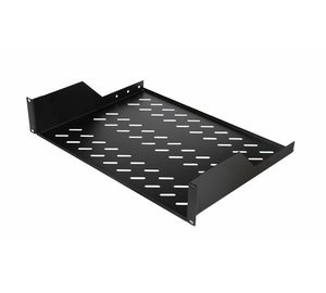 Equip Fixed Shelf 19', 2U, 800MM, Black