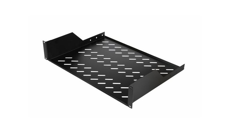 Equip Fixed Shelf 19', 2U, 800MM, Black