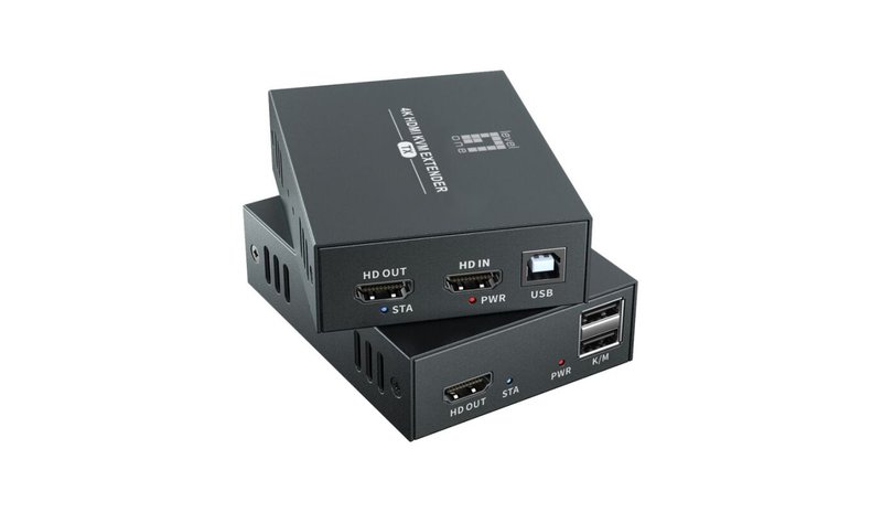 LevelOne HVE-8111 AV extender AV transmitter & receiver Black