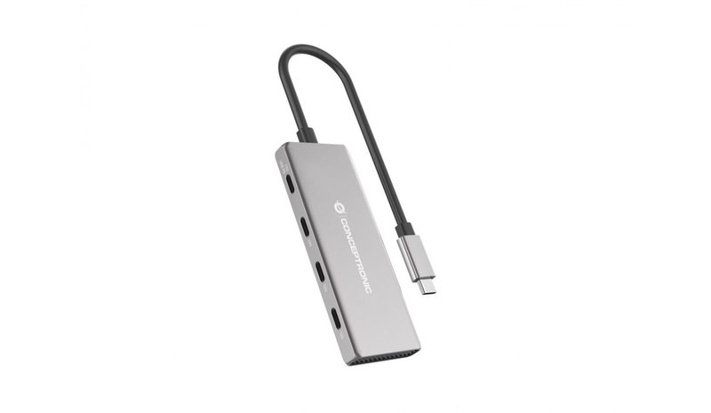 Conceptronic HUBBIES16G interface hub USB 3.2 Gen 2 (3.1 Gen 2) Type-C 10000 Mbit/s Grey