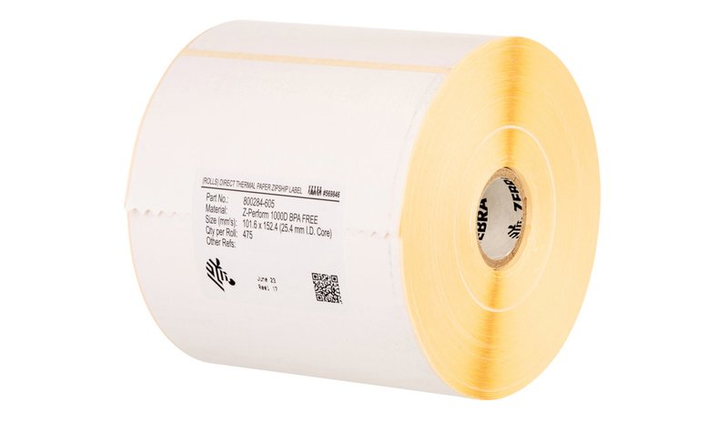 Zebra Z-Perform 1000T White Self-adhesive printer label