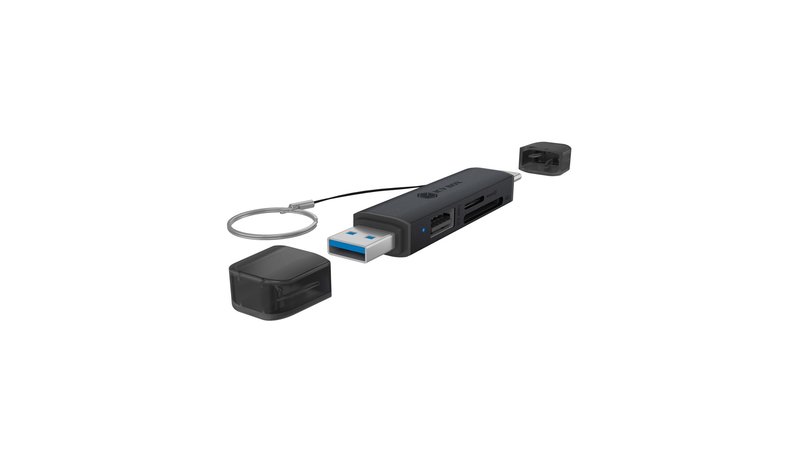 ICY BOX 3-in-1 Card Reader via USB Type-A & USB Type-C Interface – kuva 1/3