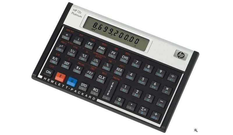 HP 12c calculator Desktop Financial Aluminium, Black