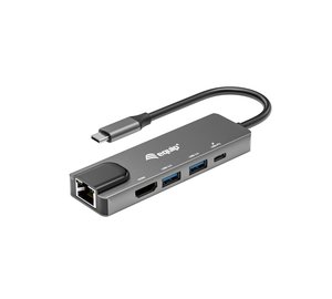 Equip USB-C 5 in1 Multifunction Adapter, HDMI, Gigabit LAN, USB 3.2 GEN1, 100W USB PD