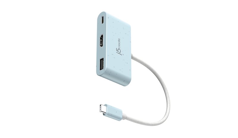 j5create JCA379EC - USB-C® to HDMI™ & USB™ Type-A with Power Delivery