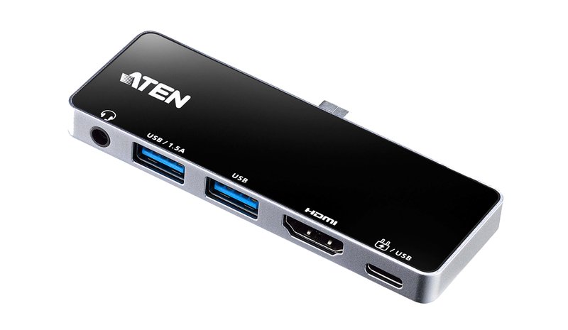 ATEN USB-C Travel Dock with Power Pass-Through