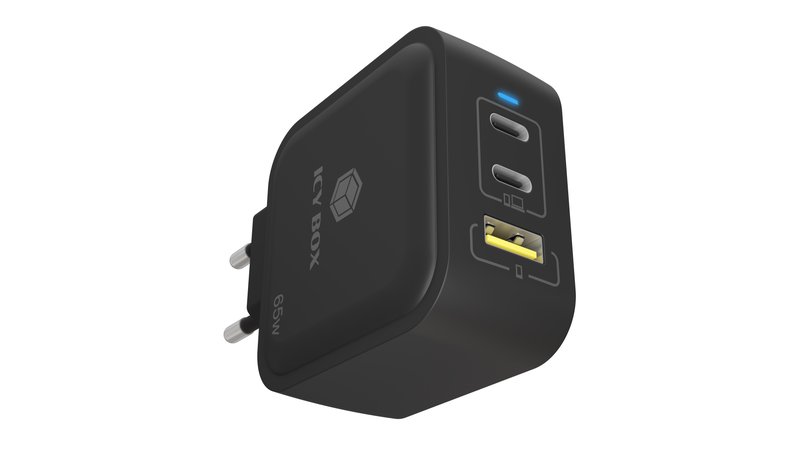 ICY BOX IB-PS1030-PD Universal Black AC Fast charging Indoor