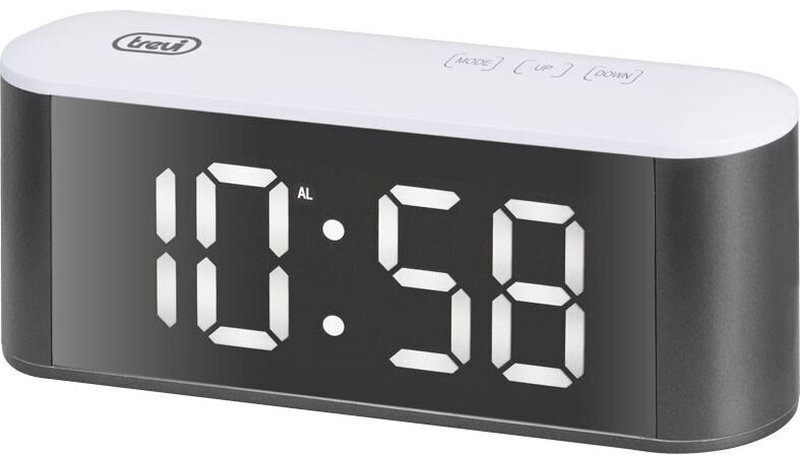 Trevi EC 883 BL Digital alarm clock Black, White