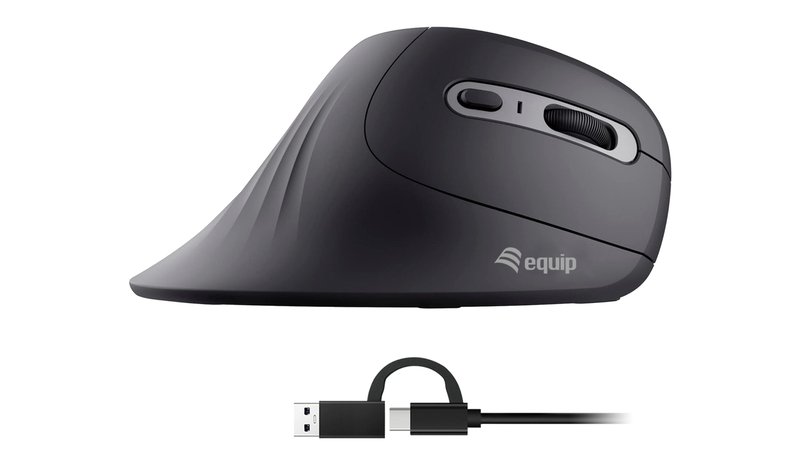 Equip 245119 mouse Universal Right-hand USB Type-A + USB Type-C Optical 7200 DPI