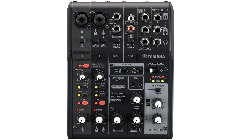 Yamaha AG06MK2 6 channels Black